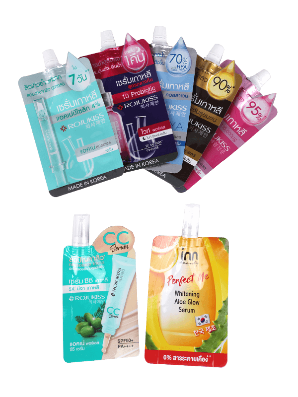 کیسه دهانه چاپ سفارشی شکل مخصوص بسته بندی سرم